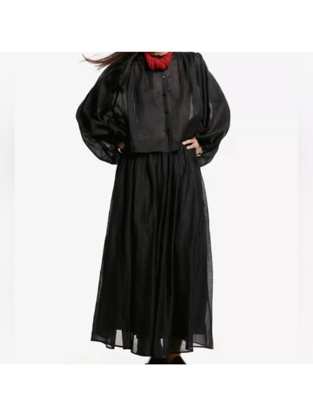 H&M STUDIO ramie set skirt + top